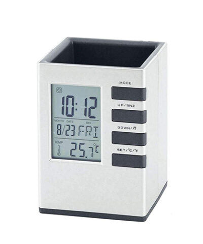 Pen Stand with LCD Clock and Digital Calendar