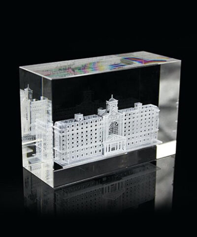 3D Engraved Crystal Cube